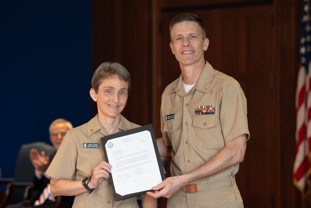 U.S. Navy Band hosts retirement ceremony for MUCM Dawn Henry