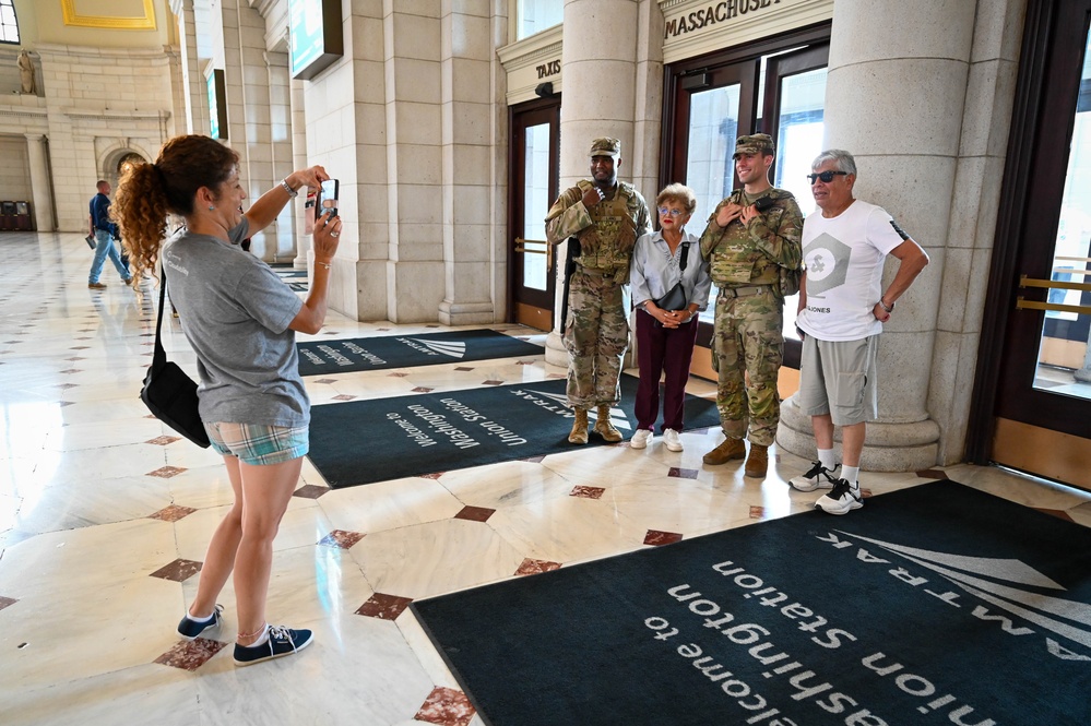 Joint Task Force D.C. Soldiers patrol the District