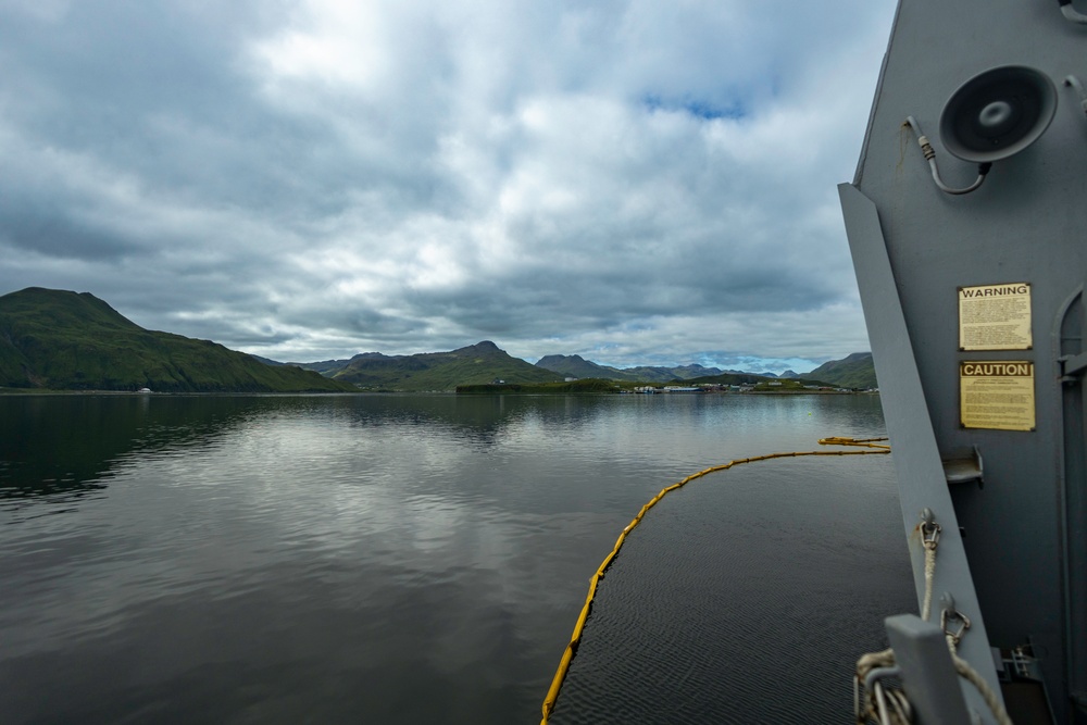 USS Carl M. Levin Conducts Port Visit to Unalaska, Alaska