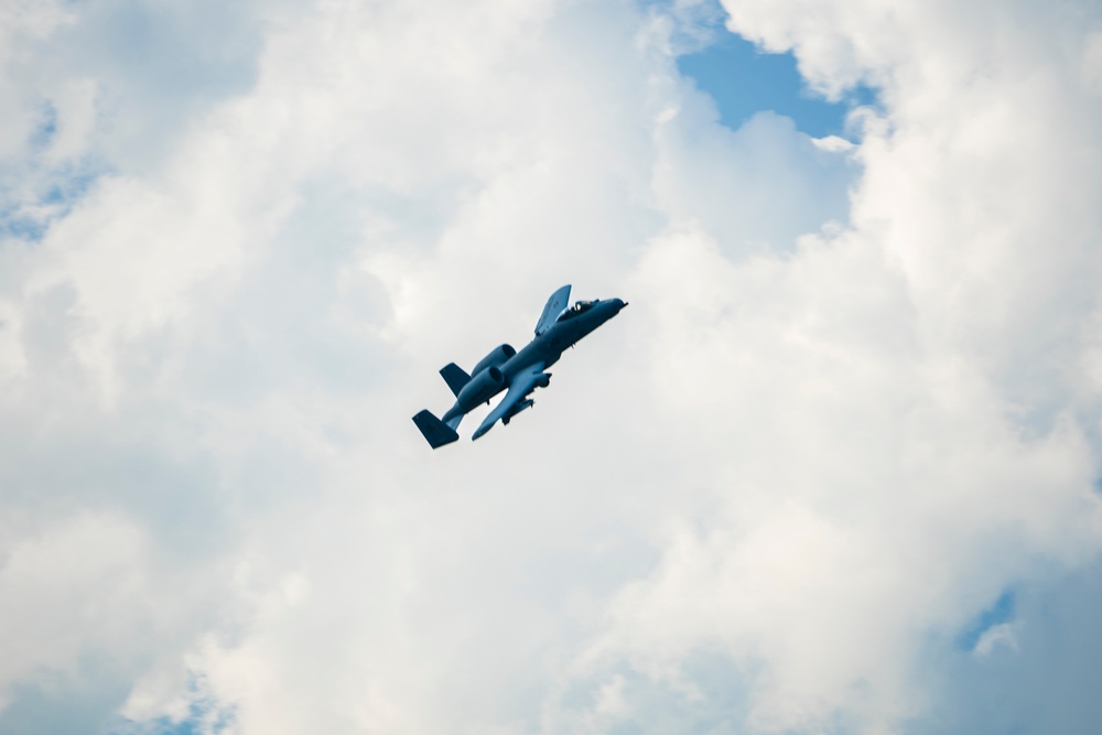 A-10 Thunderbolt IIs soar over Oscoda, Michigan for Exercise Northern Strike 25-2