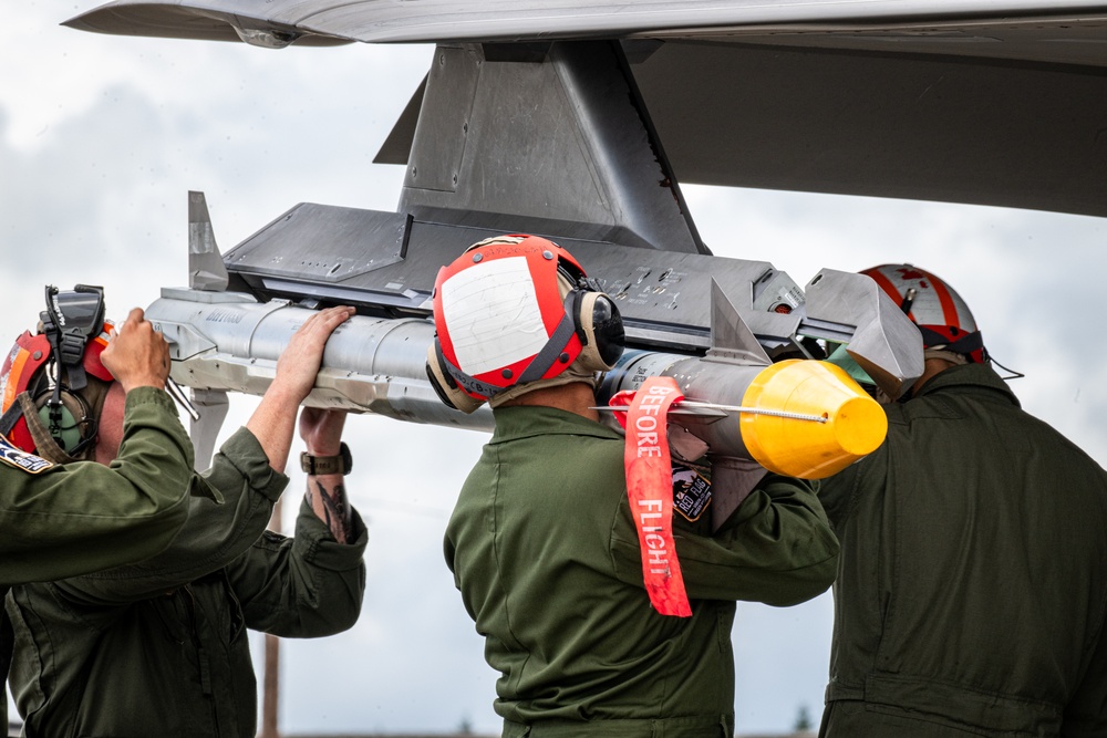 U.S. Marines load ordnance during ULT