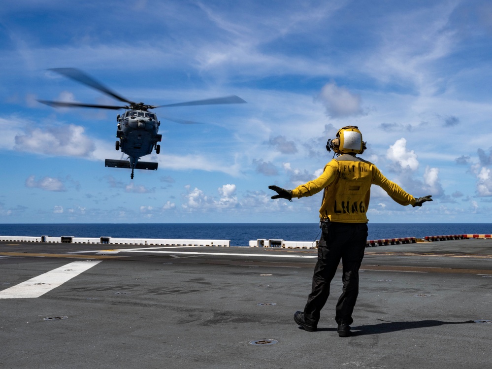 USS America (LHA 6) Conducts Flight Operations