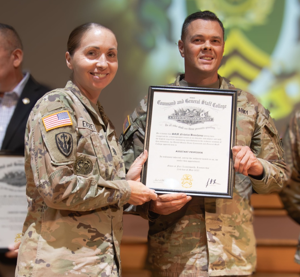 Sgt. Maj. Academy Staff Appointed as Assistant Professors
