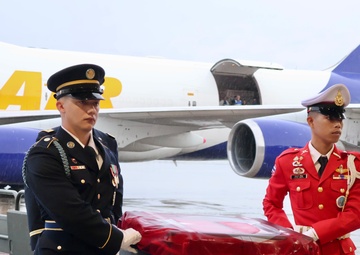 Korean War remains returned to Korea for further identification