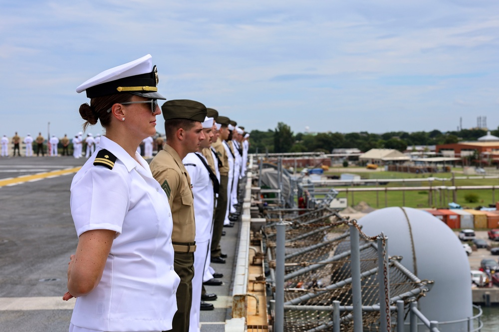 USS Iwo Jima Departs Naval Station Norfolk