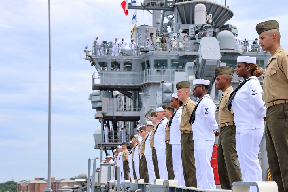 USS Iwo Jima Departs Naval Station Norfolk