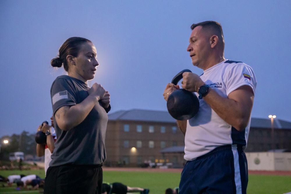 PISAJ 21 participants conduct physical training with Holistic Health and Fitness Academy instructors