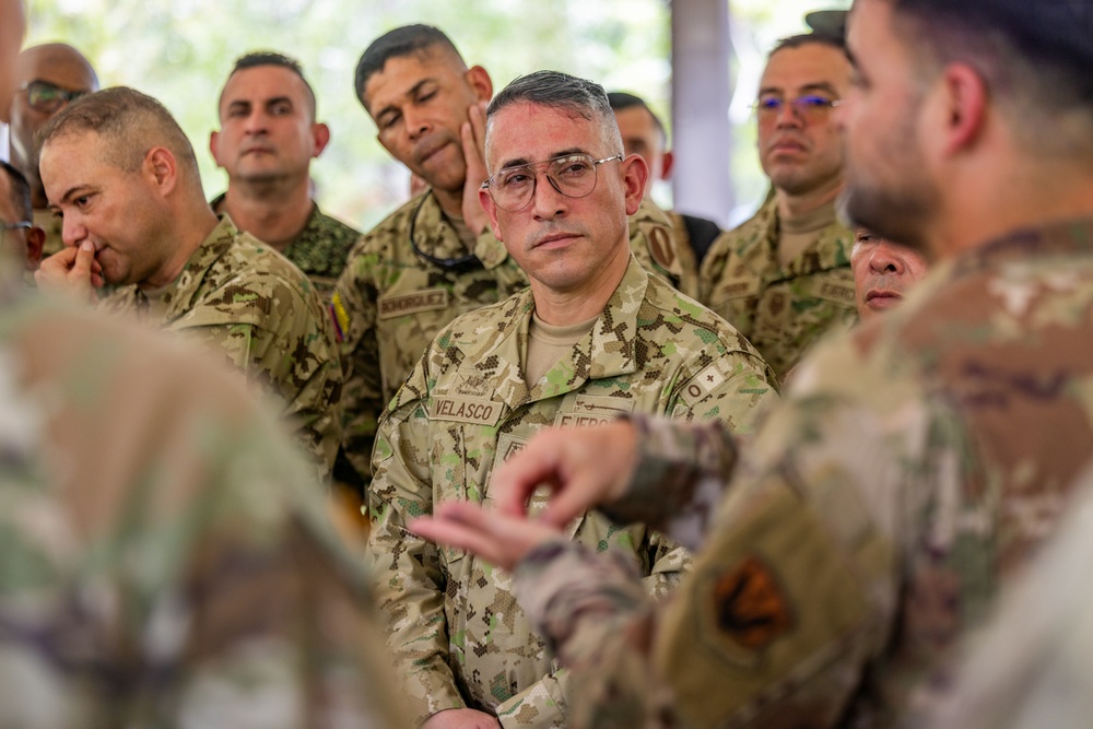 PISAJ 21 participants attend briefing on how drone warfare is being taught at Basic Combat Training