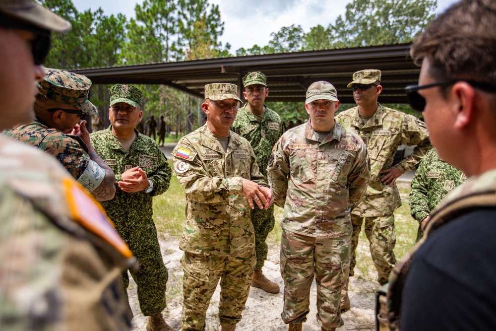 PISAJ 21 participants attend briefing on how drone warfare is being taught at Basic Combat Training