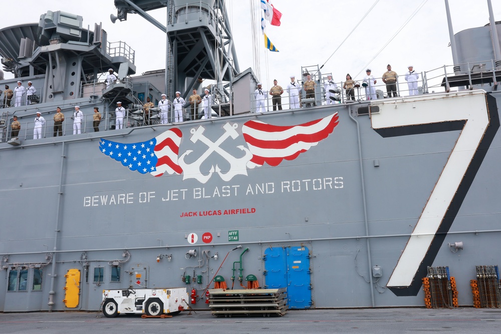 USS Iwo Jima Depart Naval Station Norfolk For Deployment