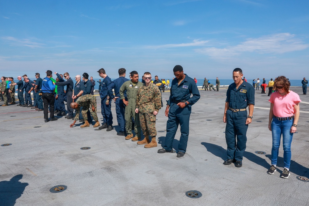 Iwo Jima Sailors and Marines Conduct Foreign Object Debris Walkdown