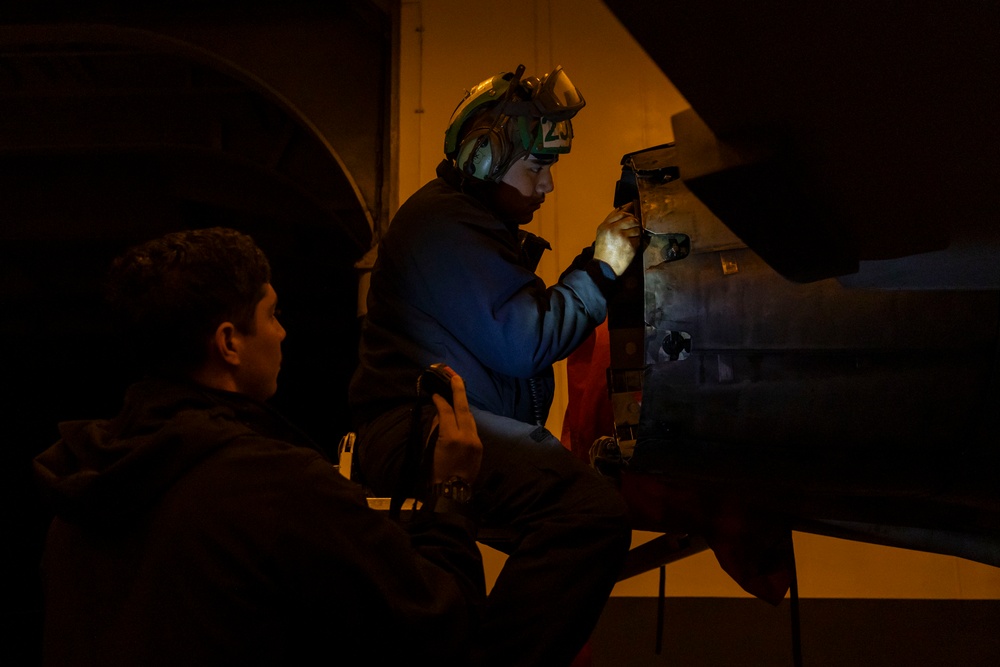 Abraham Lincoln conducts routine operations