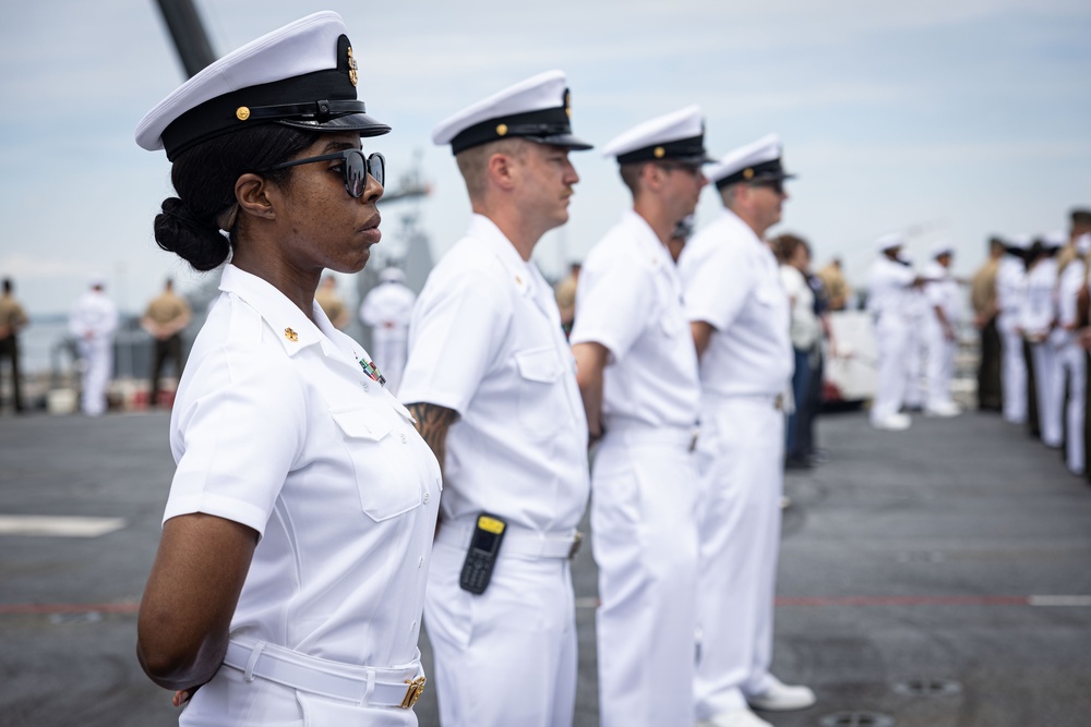 USS Iwo Jima Depart Naval Station Norfolk For Deployment