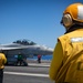 USS Gerald R. Ford (CVN 78) Sailor Observes Flight Operations