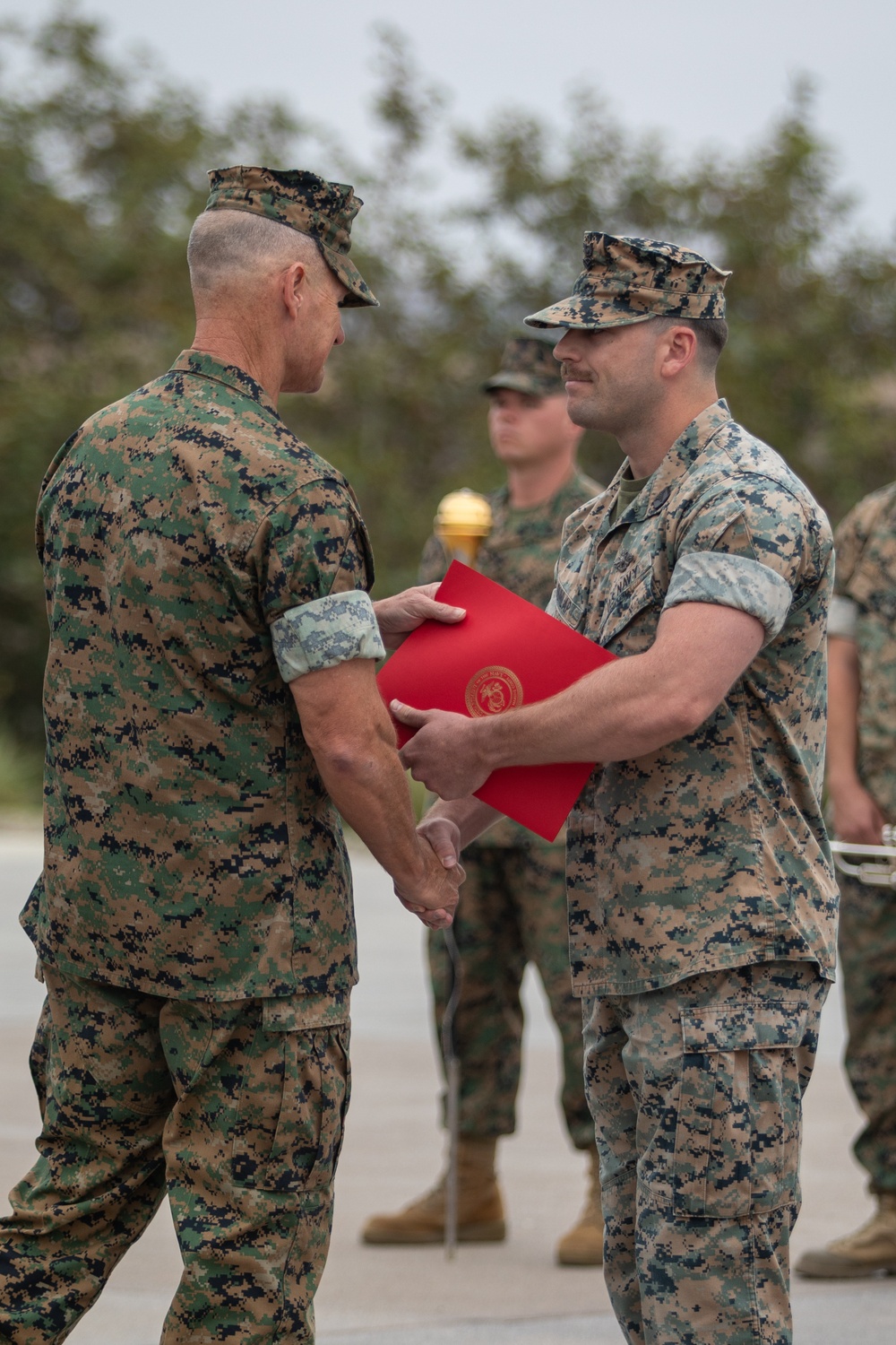 1st MARDIV holds quarterly colors ceremony