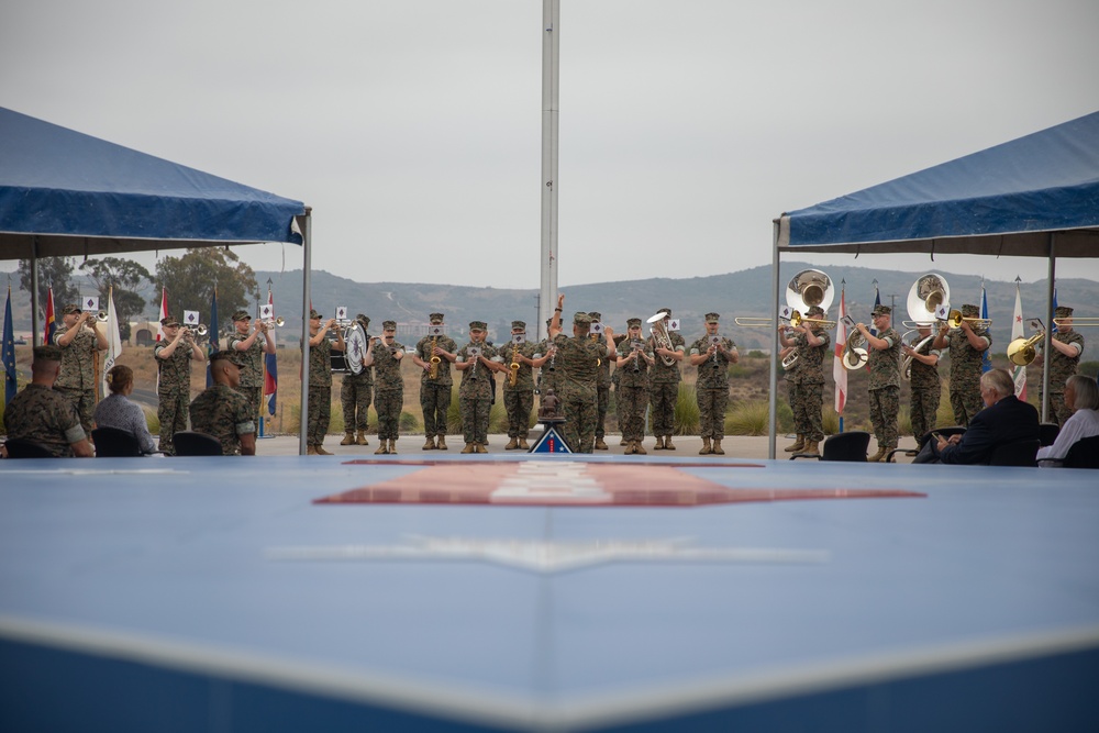 1st MARDIV holds quarterly colors ceremony