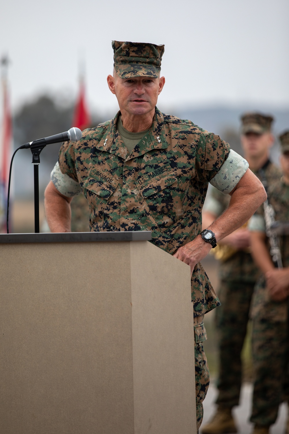 1st MARDIV holds quarterly colors ceremony