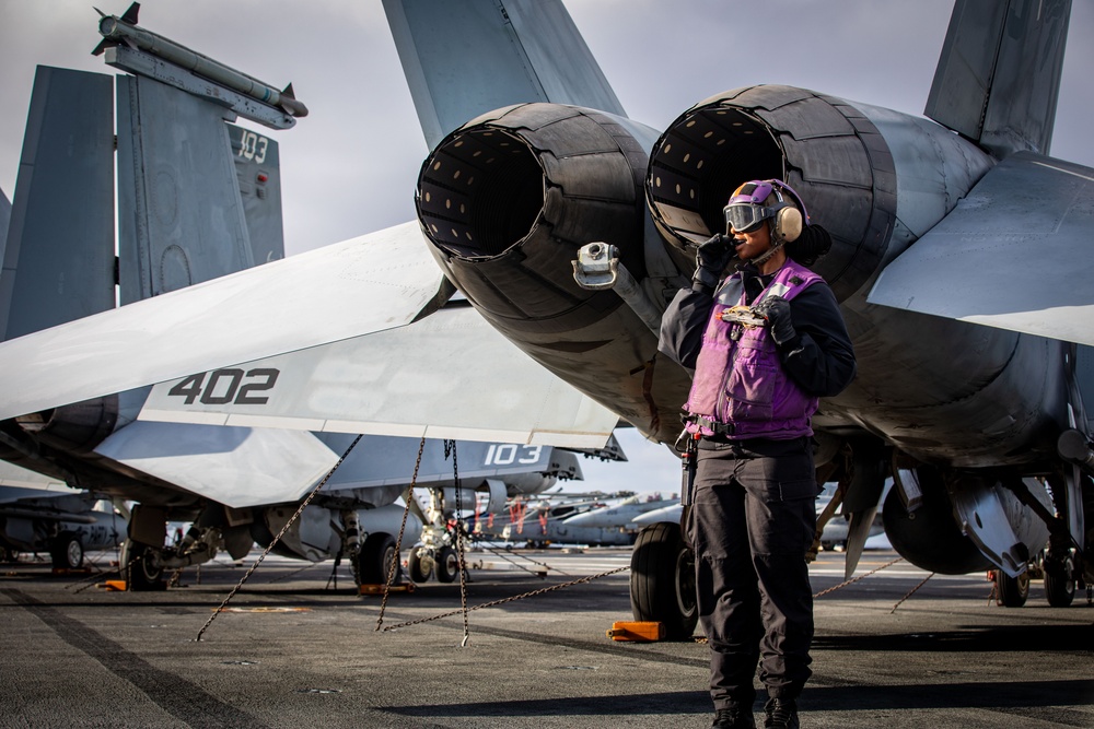USS Gerald R. Ford (CVN 78) Sailor Poses For A Portrait