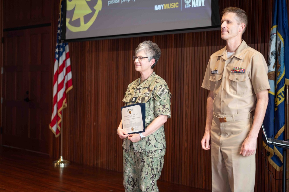 U.S. Navy Band conducts All Hands meeting