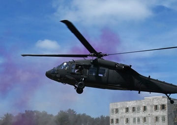 UH-60 Black Hawk Lands at Camp Ripley During Exercise