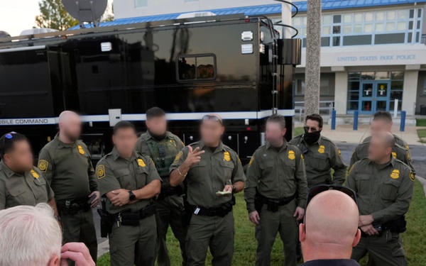 U.S. Border Patrol agents patrol alongside D.C. Police