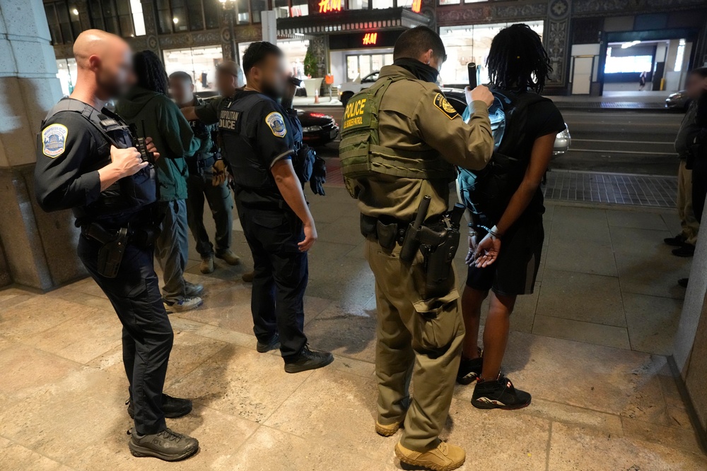 U.S. Border Patrol agents patrol alongside D.C. Police