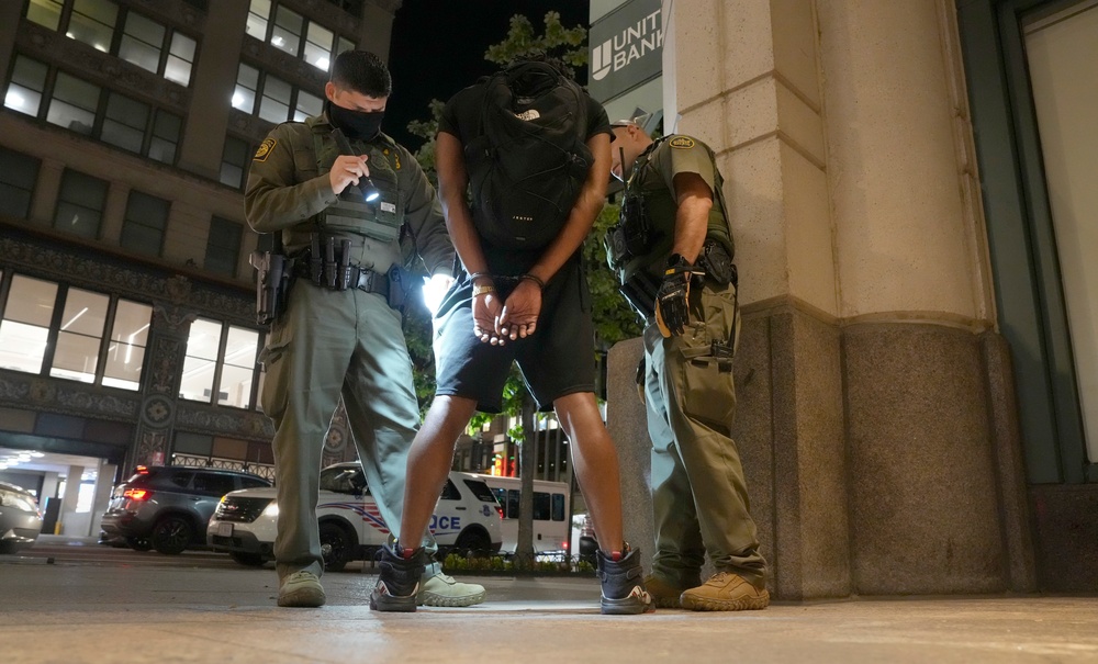 U.S. Border Patrol agents patrol alongside D.C. Police