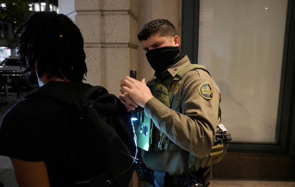 U.S. Border Patrol agents patrol alongside D.C. Police