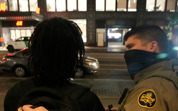 U.S. Border Patrol agents patrol alongside D.C. Police
