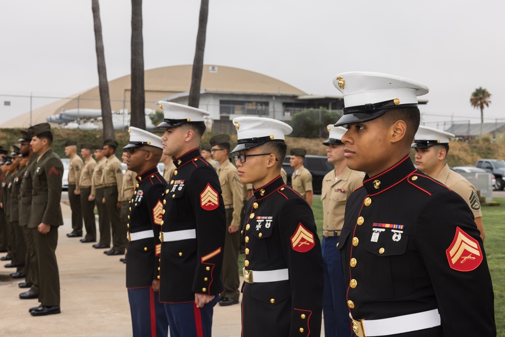 Marines with MWHS-3 perform uniform inspections