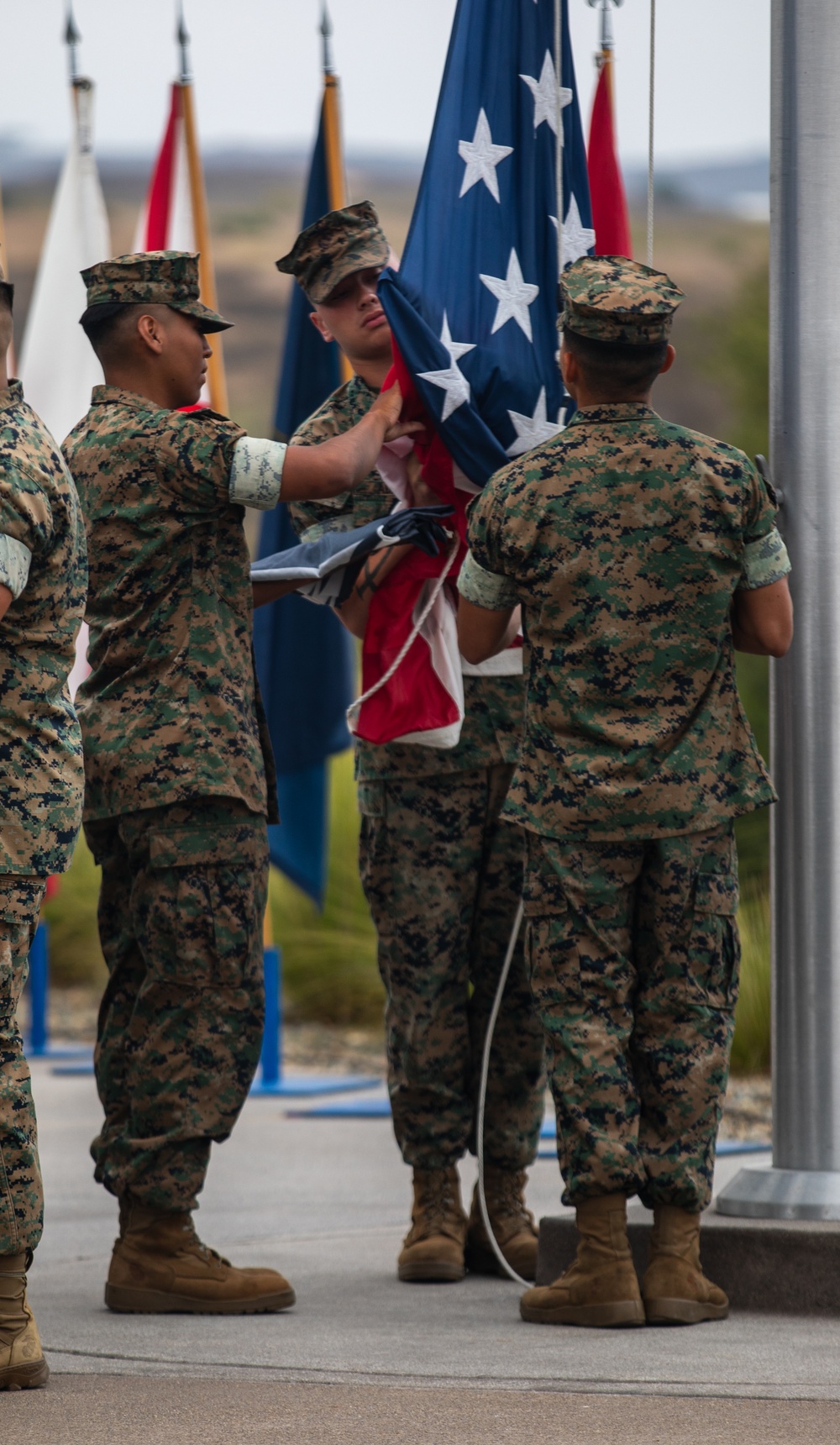 1st MARDIV holds quarterly colors ceremony