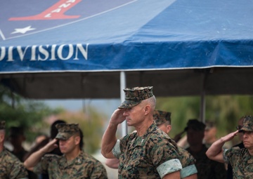 1st MARDIV holds quarterly colors ceremony