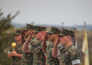 1st MARDIV holds quarterly colors ceremony