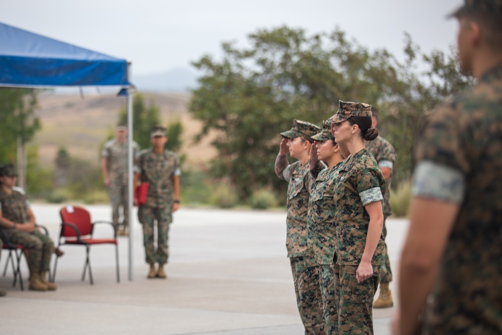 1st MARDIV holds quarterly colors ceremony