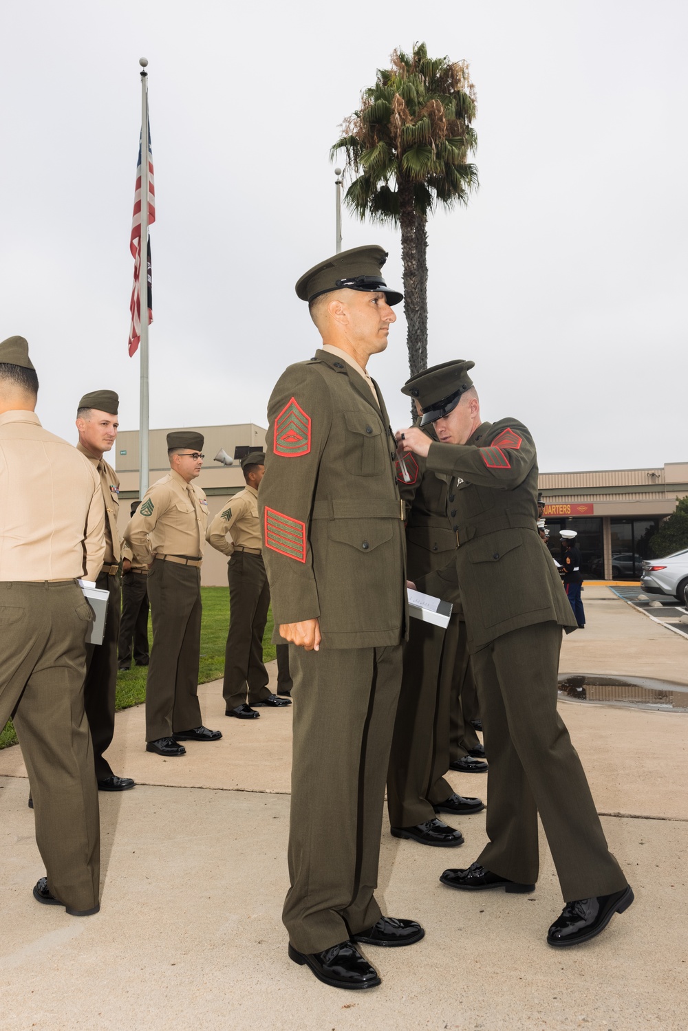 Marines with MWHS-3 perform uniform inspections