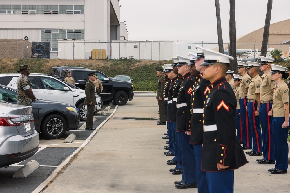 Marines with MWHS-3 perform uniform inspections