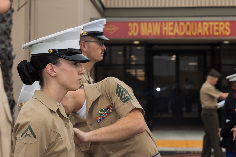 Marines with MWHS-3 perform uniform inspections