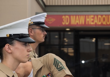 Marines with MWHS-3 perform uniform inspections