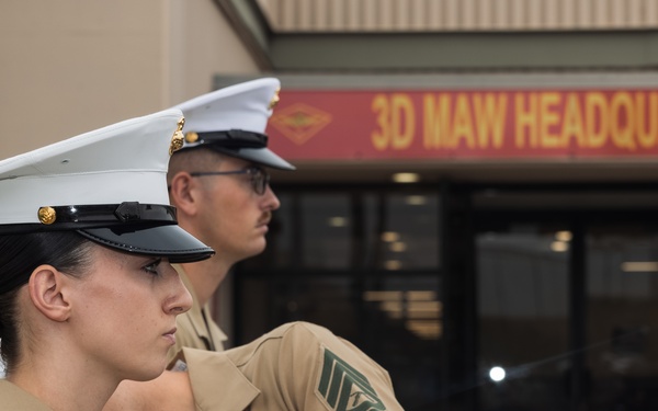 Marines with MWHS-3 perform uniform inspections
