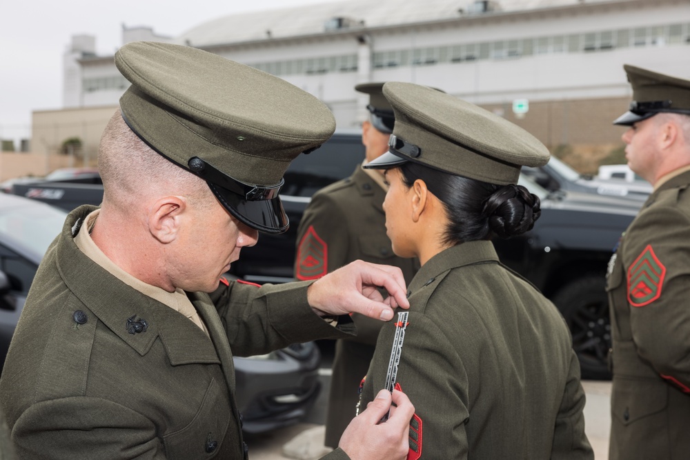 Marines with MWHS-3 perform uniform inspections