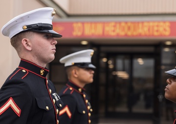Marines with MWHS-3 perform uniform inspections
