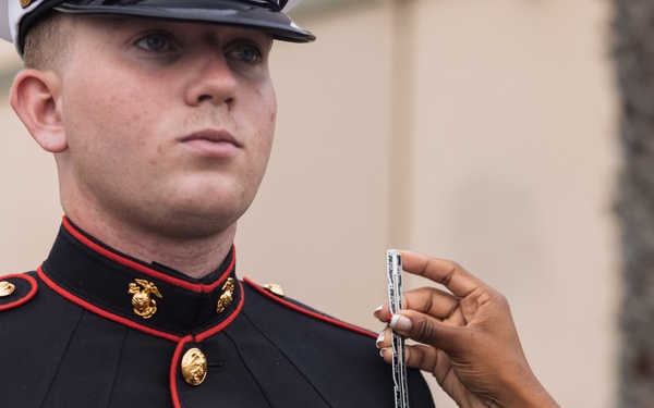Marines with MWHS-3 perform uniform inspections
