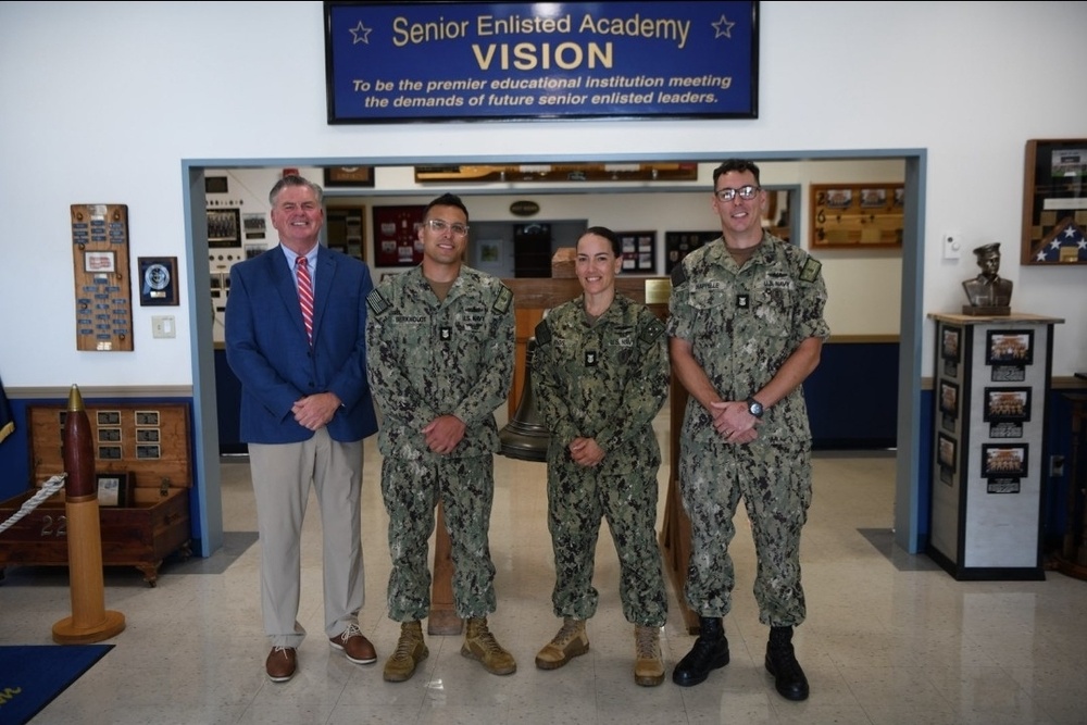 FORCM Nicole Rios meets with Senior Enlisted Academy Class 287.