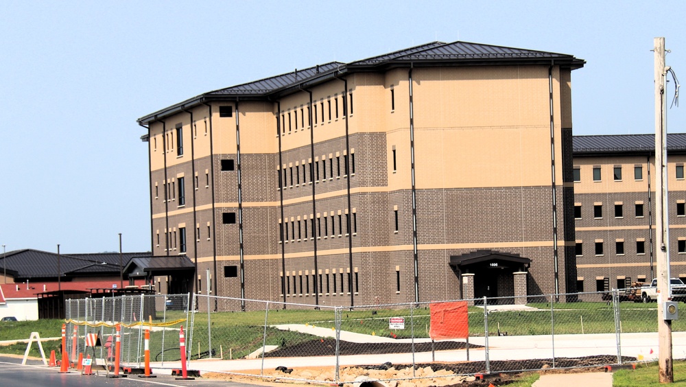 August 2025 construction operations for South Barracks Project at Fort McCoy