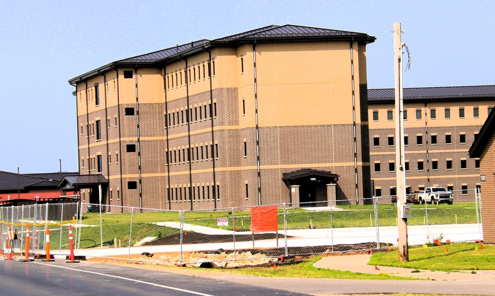 August 2025 construction operations for South Barracks Project at Fort McCoy