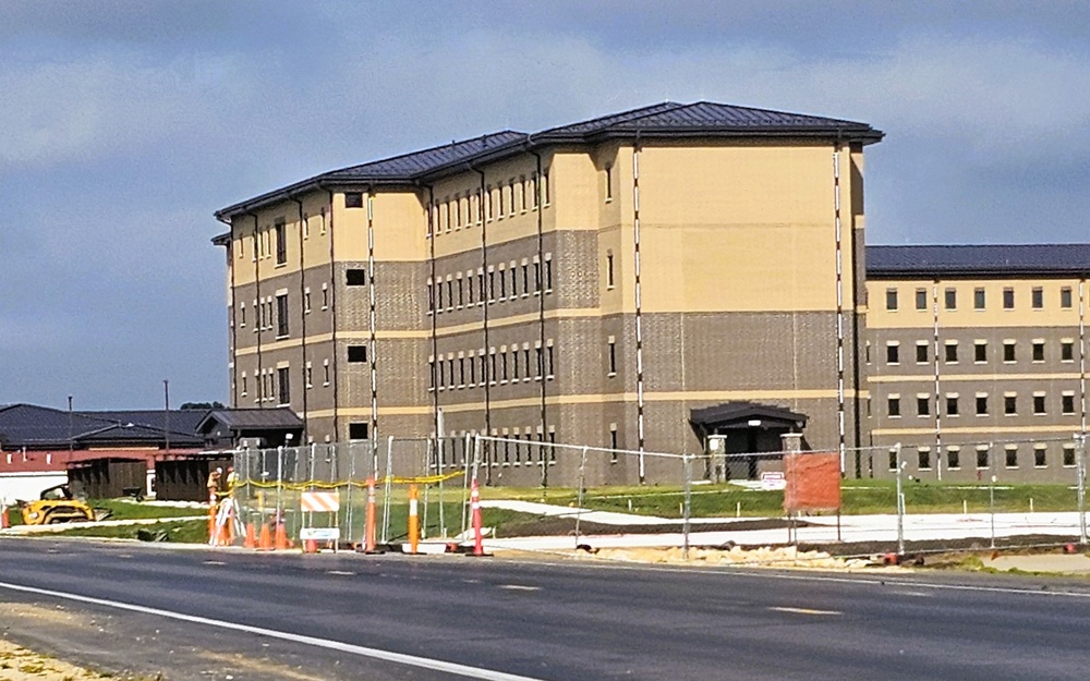 August 2025 construction operations for South Barracks Project at Fort McCoy
