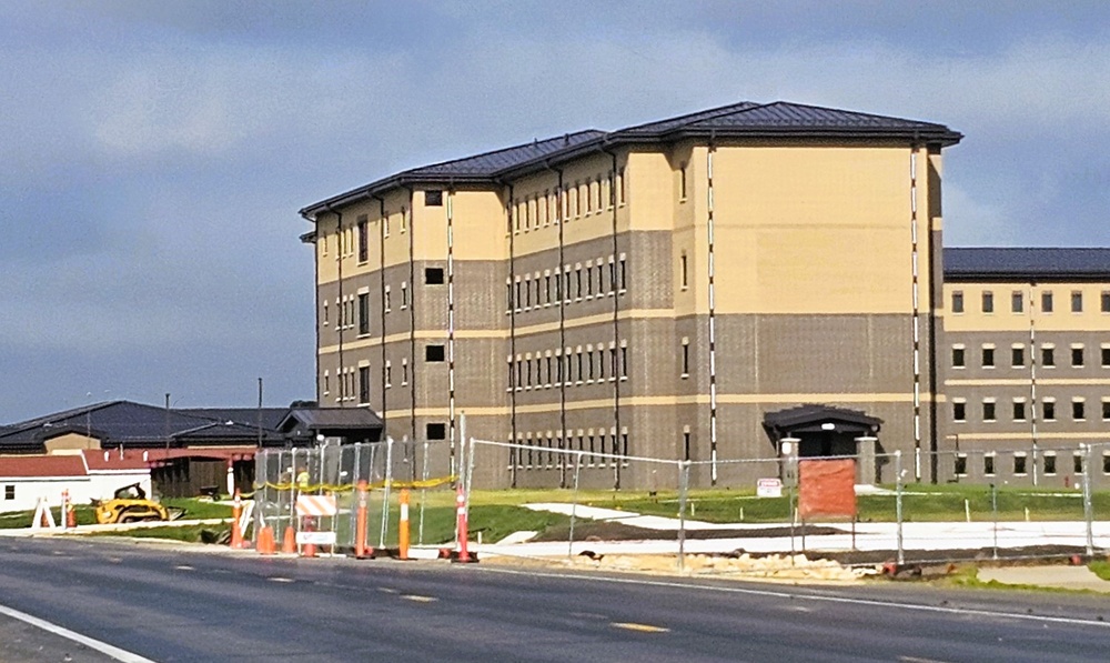 August 2025 construction operations for South Barracks Project at Fort McCoy