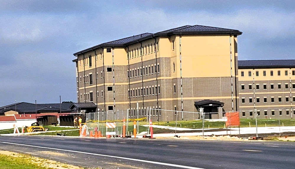 August 2025 construction operations for South Barracks Project at Fort McCoy