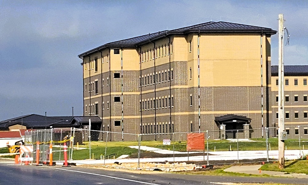 August 2025 construction operations for South Barracks Project at Fort McCoy
