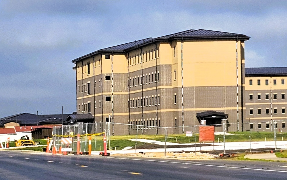 August 2025 construction operations for South Barracks Project at Fort McCoy